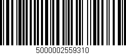 Código de barras (EAN, GTIN, SKU, ISBN): '5000002559310'