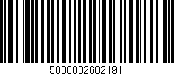 Código de barras (EAN, GTIN, SKU, ISBN): '5000002602191'
