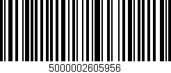 Código de barras (EAN, GTIN, SKU, ISBN): '5000002605956'