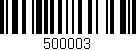 Código de barras (EAN, GTIN, SKU, ISBN): '500003'