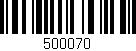 Código de barras (EAN, GTIN, SKU, ISBN): '500070'