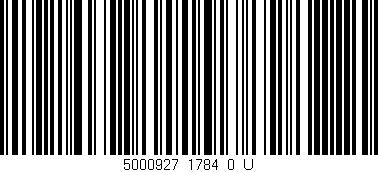 Código de barras (EAN, GTIN, SKU, ISBN): '5000927_1784_0_U'