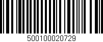 Código de barras (EAN, GTIN, SKU, ISBN): '500100020729'