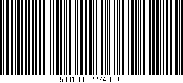 Código de barras (EAN, GTIN, SKU, ISBN): '5001000_2274_0_U'