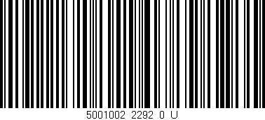 Código de barras (EAN, GTIN, SKU, ISBN): '5001002_2292_0_U'