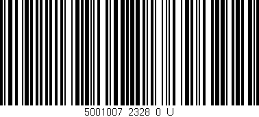 Código de barras (EAN, GTIN, SKU, ISBN): '5001007_2328_0_U'