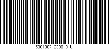 Código de barras (EAN, GTIN, SKU, ISBN): '5001007_2330_0_U'
