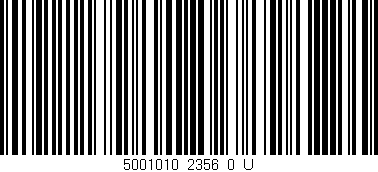 Código de barras (EAN, GTIN, SKU, ISBN): '5001010_2356_0_U'