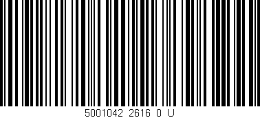 Código de barras (EAN, GTIN, SKU, ISBN): '5001042_2616_0_U'