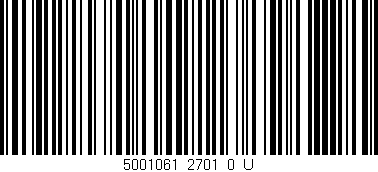Código de barras (EAN, GTIN, SKU, ISBN): '5001061_2701_0_U'