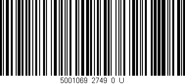 Código de barras (EAN, GTIN, SKU, ISBN): '5001069_2749_0_U'