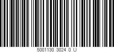 Código de barras (EAN, GTIN, SKU, ISBN): '5001130_3024_0_U'