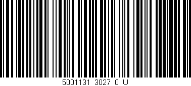 Código de barras (EAN, GTIN, SKU, ISBN): '5001131_3027_0_U'