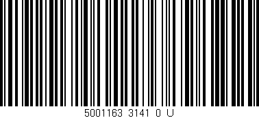 Código de barras (EAN, GTIN, SKU, ISBN): '5001163_3141_0_U'