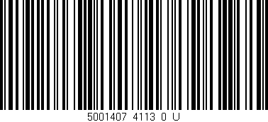 Código de barras (EAN, GTIN, SKU, ISBN): '5001407_4113_0_U'