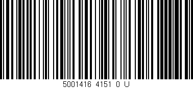 Código de barras (EAN, GTIN, SKU, ISBN): '5001416_4151_0_U'