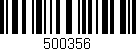 Código de barras (EAN, GTIN, SKU, ISBN): '500356'