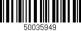Código de barras (EAN, GTIN, SKU, ISBN): '50035949'