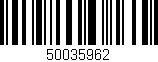 Código de barras (EAN, GTIN, SKU, ISBN): '50035962'