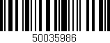 Código de barras (EAN, GTIN, SKU, ISBN): '50035986'