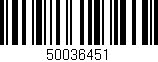 Código de barras (EAN, GTIN, SKU, ISBN): '50036451'