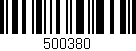 Código de barras (EAN, GTIN, SKU, ISBN): '500380'