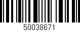 Código de barras (EAN, GTIN, SKU, ISBN): '50038671'
