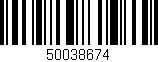 Código de barras (EAN, GTIN, SKU, ISBN): '50038674'