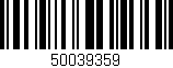 Código de barras (EAN, GTIN, SKU, ISBN): '50039359'
