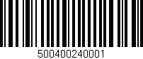 Código de barras (EAN, GTIN, SKU, ISBN): '500400240001'