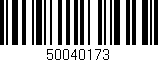 Código de barras (EAN, GTIN, SKU, ISBN): '50040173'