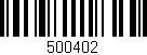 Código de barras (EAN, GTIN, SKU, ISBN): '500402'