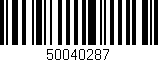 Código de barras (EAN, GTIN, SKU, ISBN): '50040287'