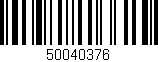 Código de barras (EAN, GTIN, SKU, ISBN): '50040376'