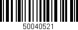 Código de barras (EAN, GTIN, SKU, ISBN): '50040521'