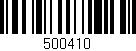 Código de barras (EAN, GTIN, SKU, ISBN): '500410'