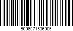 Código de barras (EAN, GTIN, SKU, ISBN): '5006071536306'