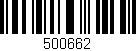 Código de barras (EAN, GTIN, SKU, ISBN): '500662'