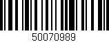 Código de barras (EAN, GTIN, SKU, ISBN): '50070989'