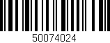 Código de barras (EAN, GTIN, SKU, ISBN): '50074024'