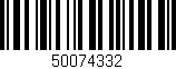 Código de barras (EAN, GTIN, SKU, ISBN): '50074332'