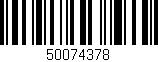 Código de barras (EAN, GTIN, SKU, ISBN): '50074378'