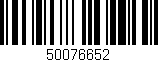 Código de barras (EAN, GTIN, SKU, ISBN): '50076652'