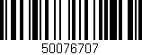 Código de barras (EAN, GTIN, SKU, ISBN): '50076707'
