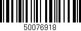 Código de barras (EAN, GTIN, SKU, ISBN): '50076918'