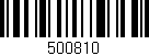 Código de barras (EAN, GTIN, SKU, ISBN): '500810'