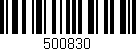 Código de barras (EAN, GTIN, SKU, ISBN): '500830'
