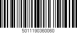 Código de barras (EAN, GTIN, SKU, ISBN): '5011190360060'
