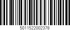 Código de barras (EAN, GTIN, SKU, ISBN): '5011522002378'