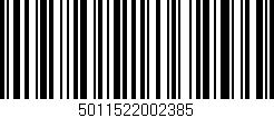 Código de barras (EAN, GTIN, SKU, ISBN): '5011522002385'